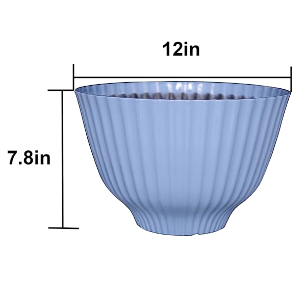 Providence Light Blue Serrated Planter, 12"