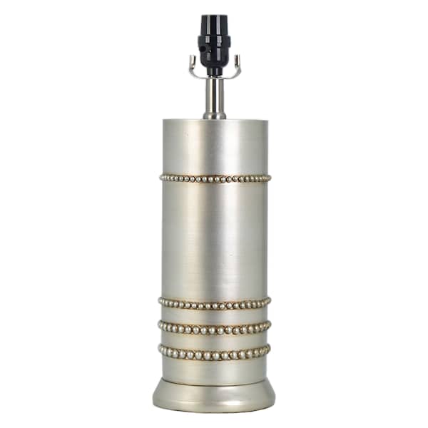 Found & Fable Silver Metallic Medium Table Lamp, 18"