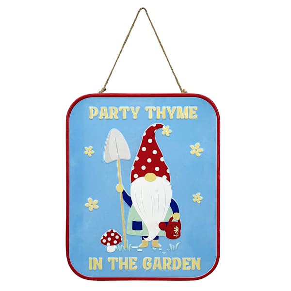 Sunny Club Metal Gnome Outdoor Wall Decor, 16"