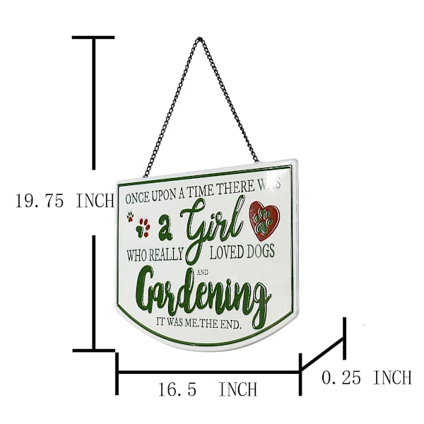 Girl & Gardening Sign, 16"