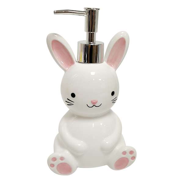 Bunny Brights Easter Bunny Ceramic Soap Dispenser, 8.1"