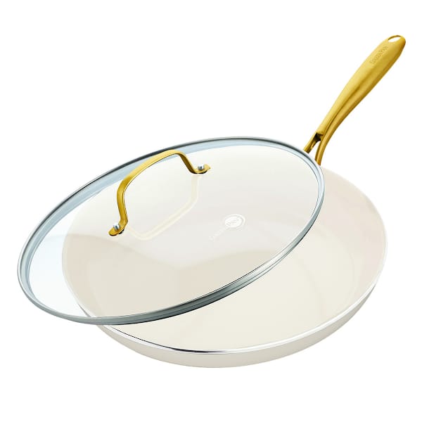 Greenpan Linen Frypan with Glass Lid, 12"
