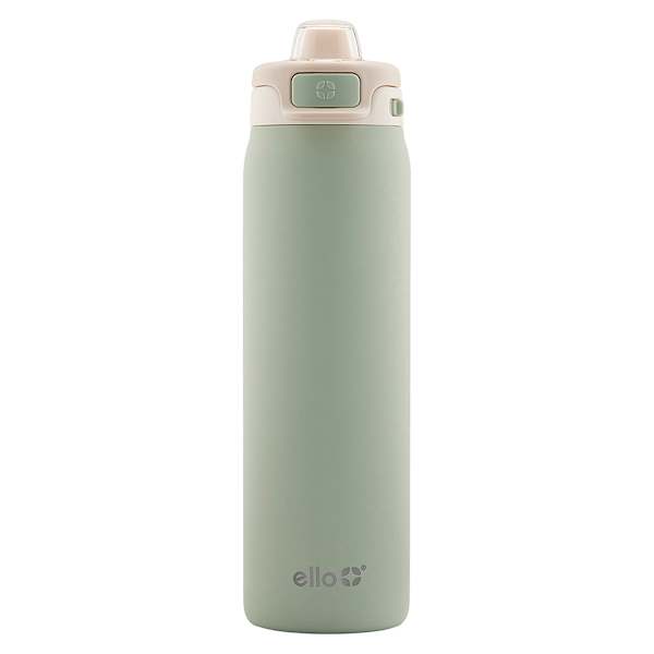 Ello Pop & Fill Pistachio Stainless Steel Water Bottle, 22oz