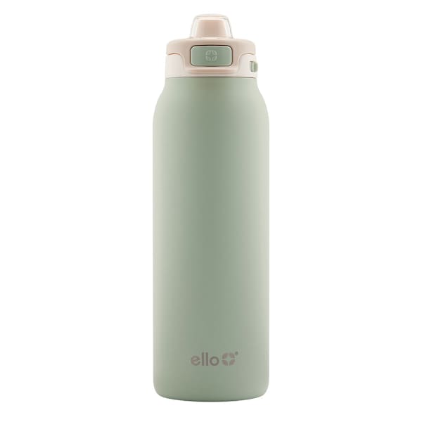 Ello Pop & Fill Pistachio Stainless Steel Water Bottle, 32oz