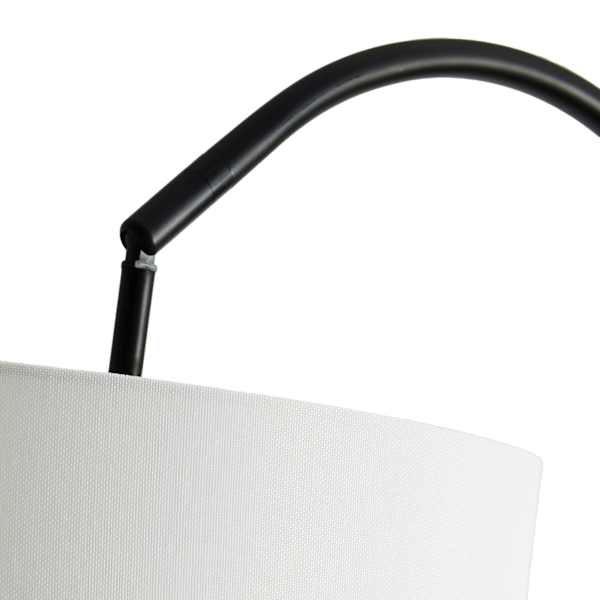 Black floor lamp white shade outlet