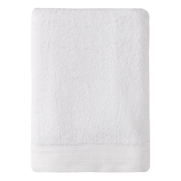 Honeybloom Plush Performance Solid White Bath Towel, 30x54