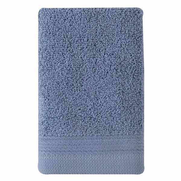 Honeybloom Plush Performance Solid Blue Washcloth, 13"