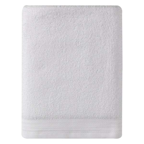 Honeybloom Plush Performance Solid White Bath Sheet, 35x63