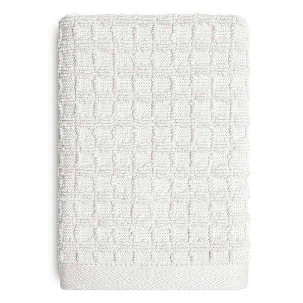 Crosby St. White Terry Waffle Cotton Washcloth, 13"