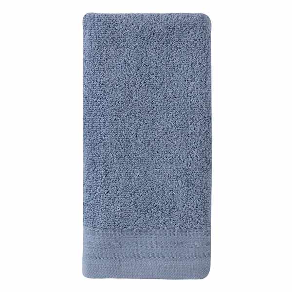 Honeybloom Plush Performance Solid Blue Hand Towel, 16x28