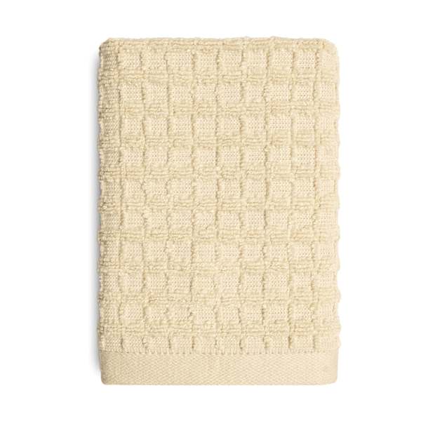 Crosby St. Ivory Terry Waffle Cotton Washcloth, 13"