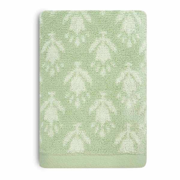 Honeybloom Plush Performance Sage Patterned Hand Towel, 16x28