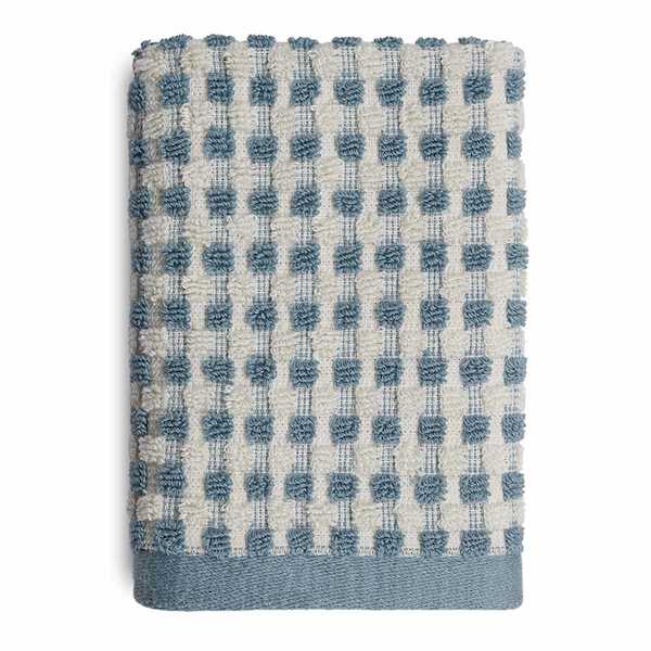 Honeybloom Plush Performance Blue Popcorn Cotton Washcloth, 13"