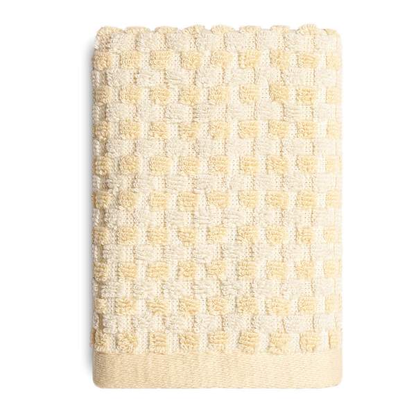 Honeybloom Plush Performance Yellow Popcorn Cotton Washcloth, 13"