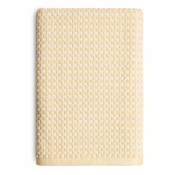 Honeybloom Plush Performance Yellow Popcorn Cotton Bath Towel, 30x54