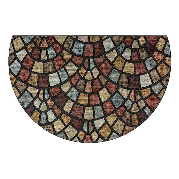 Burlap Bay Rubber Slice Doormat, 23x35