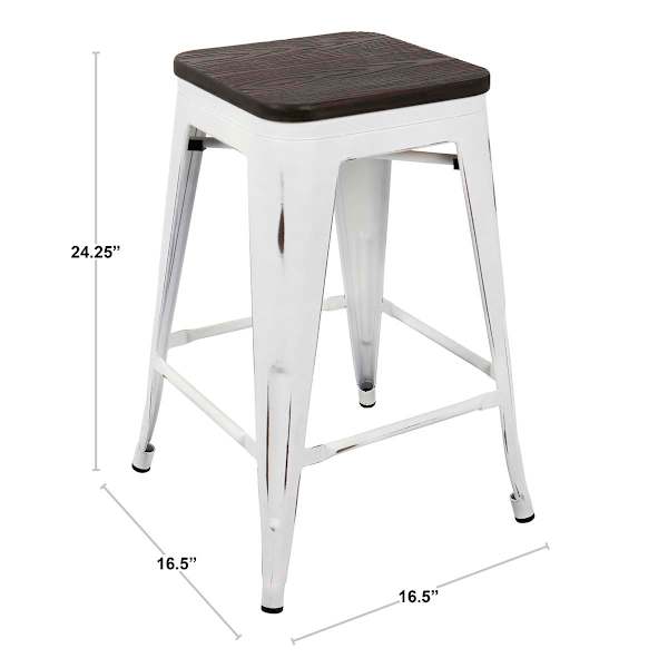 Honeybloom Westfield Counter Stool, White