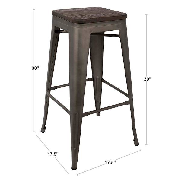 Honeybloom Westfield Barstool, Black