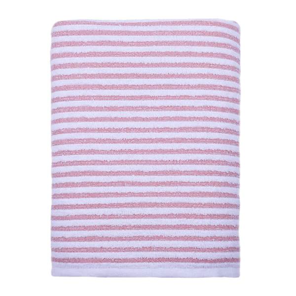 Essential Striped Terracotta Bath Towel, 30x54