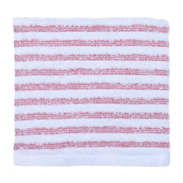 Essential Striped Terracotta Washcloth, 13"