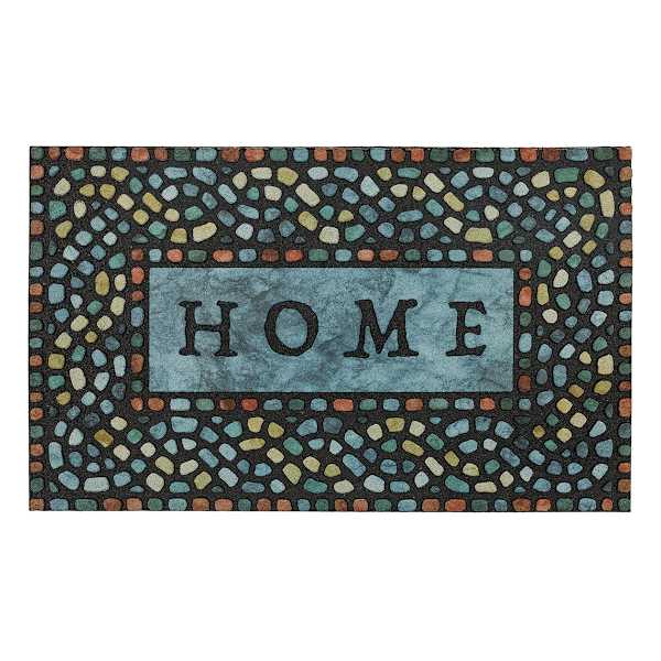 Home Mineral Pebbles Rubber Doormat, 18x30