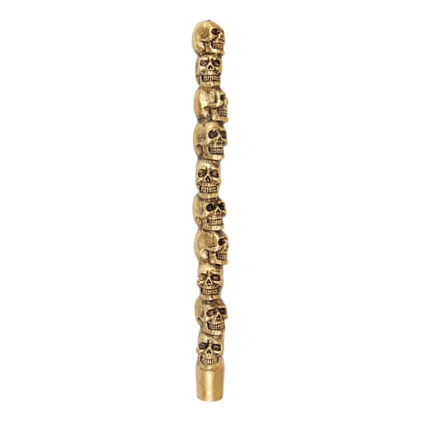 Gold Skull Bleeding Taper Candle, 12"