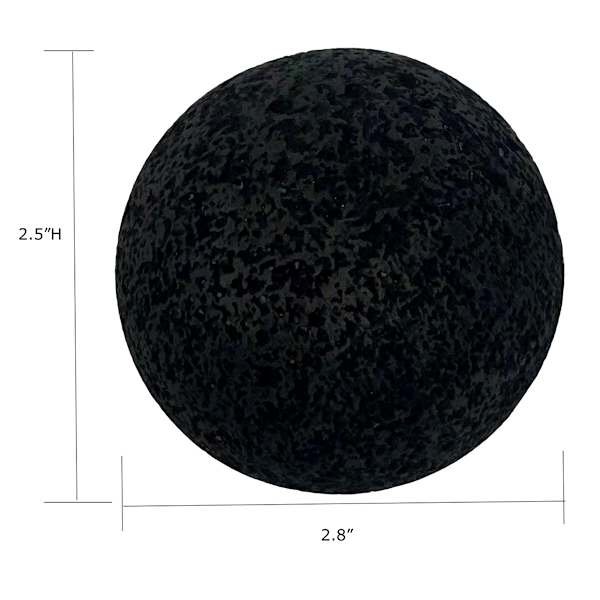 Black Cement Orb, 3"