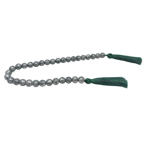 Found & Fable Silver Wood Garland, 31.5"