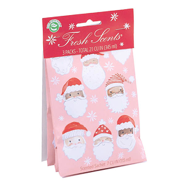 3-Pack Pink Santa's Scented Sachets