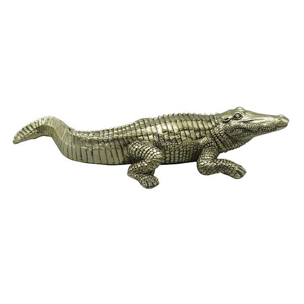 Gold Detailed Crocodile, 10.5"