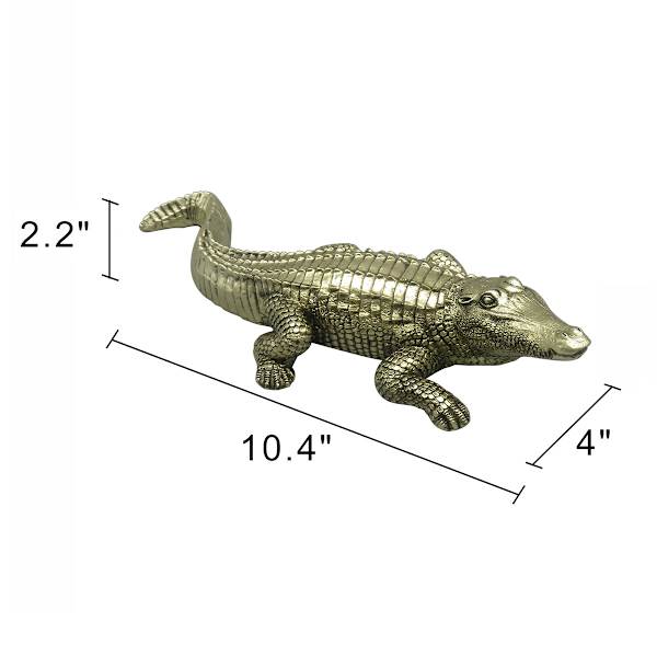 Gold Detailed Crocodile, 10.5"