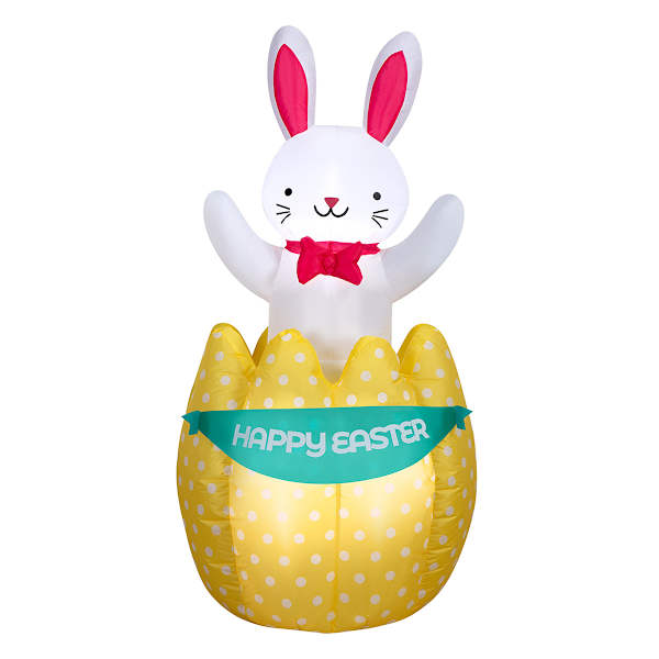 Bunny Brights Airblown Pop Up-Bunny in Egg Inflatable, 60"