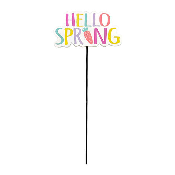 Bunny Brights Hello Spring Yard Stake, 10"
