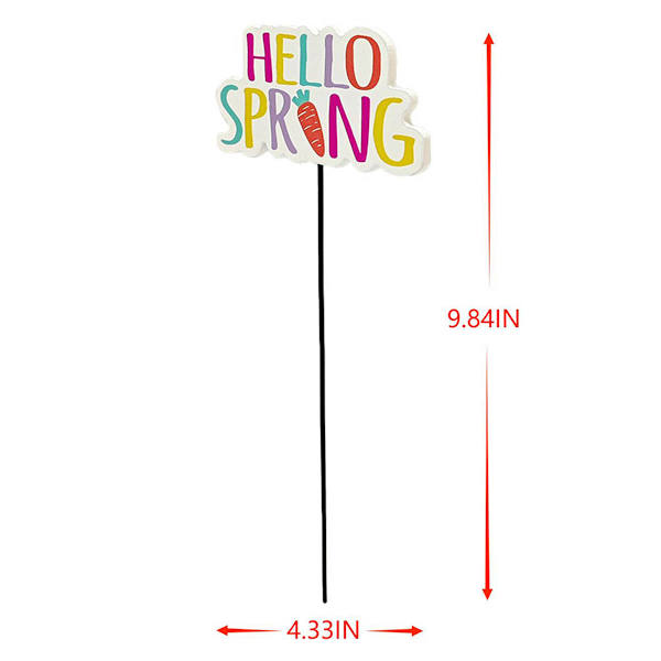 Bunny Brights Hello Spring Yard Stake, 10"