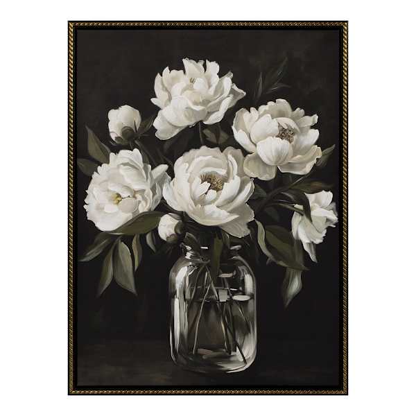 Floral in Vase Framed Wall Art, 18x24