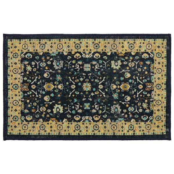 Ikarus Black Traditional Border Accent Rug, 20x32