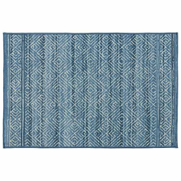 Ikarus Light Blue Diamond Design Accent Rug, 30x45