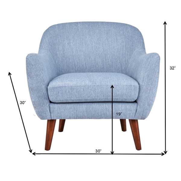Honeybloom Braxton Accent Chair, Blue