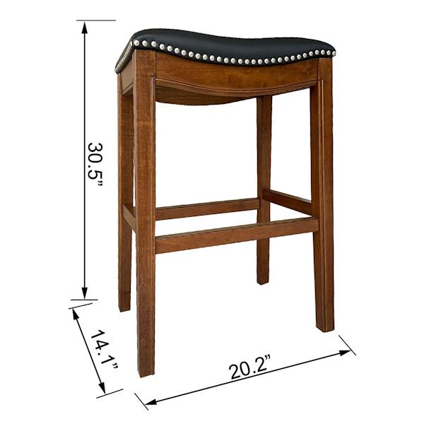 Providence Rylan Backless Barstool, Walnut
