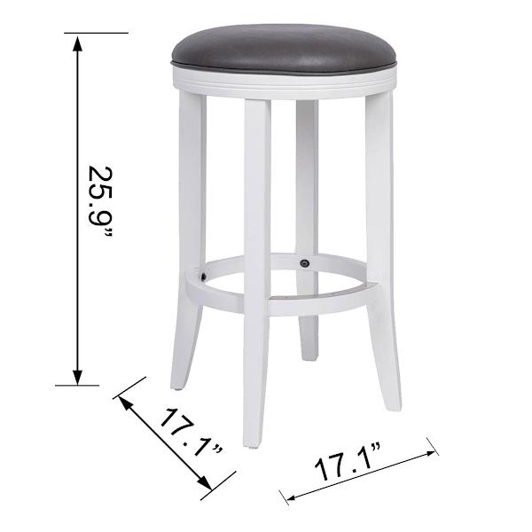 Providence Victoria Backless Counter Stool, White