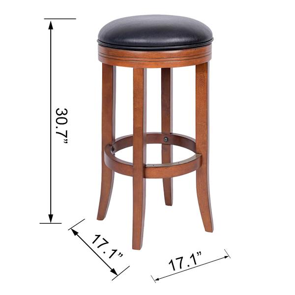 Providence Victoria Backless Barstool, Walnut
