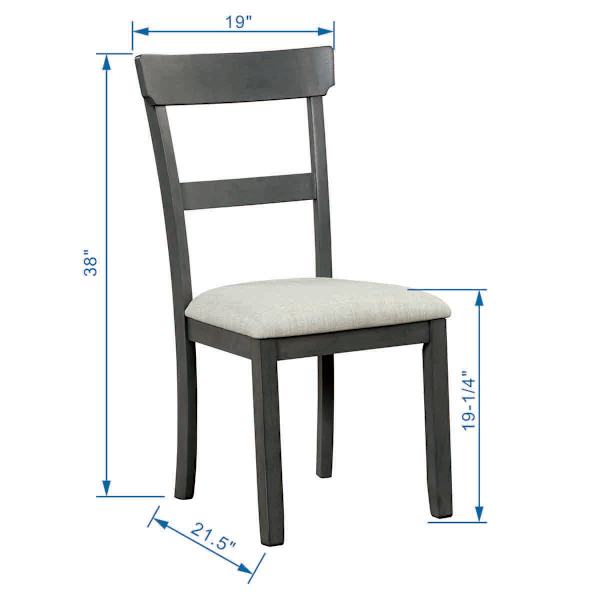 Anderson 5-Piece Wooden Dining Set, Grey