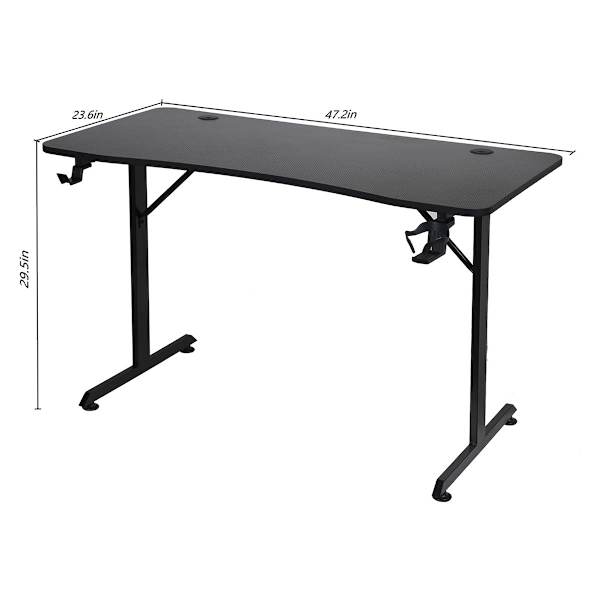 Talon Metal Gaming Desk, Black