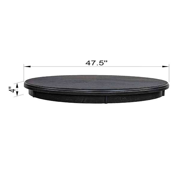 Providence Ava Black Dining Table Top, (Base Sold Separately)