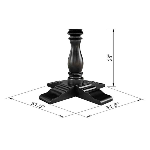 Providence Ava Black Dining Table Base, (Table Top Sold Separately)