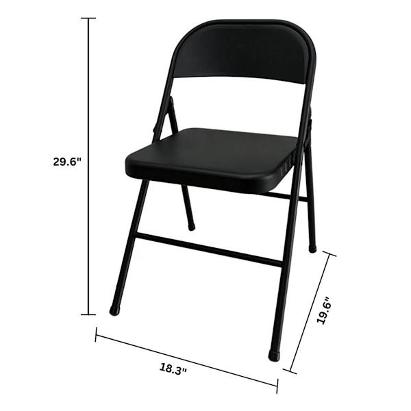 Black Metal Folding Chair