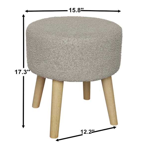 Emmy Stool with Wooden Legs, Sand