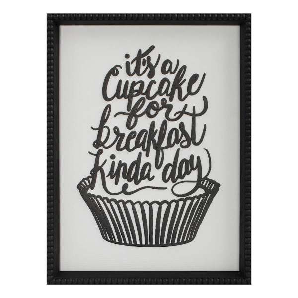 Framed Cupcake Canvas, 12x16