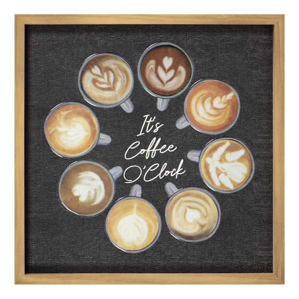 Framed Coffee Club Art, 14"