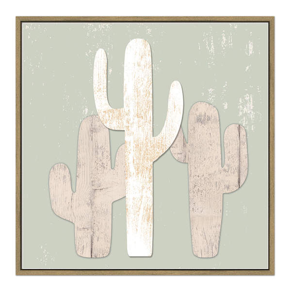 Cactus Trio Wooden Wall Art, 24"